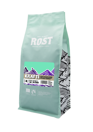 KRAFTI tummapaahtoinen luomuespresso 1kg – ROST Kahvipaahtimo